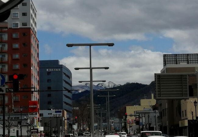 雪山が見えます