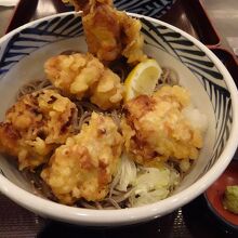 冷やし鶏天そば