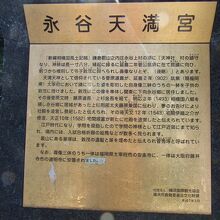 永谷天満宮の説明板