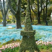 日比谷公園の中の東京タワー