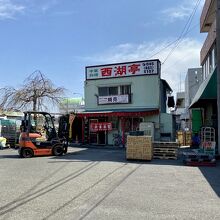 川沿いに建つ掘っ建て小屋