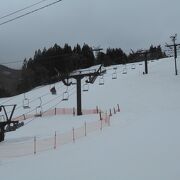 名湯蔵王温泉にある雄大なスキー場