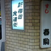 昔ながらの雰囲気のなかに名店が並ぶ飲食店街