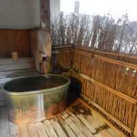 露天風呂付き客室の露天風呂