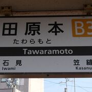 西田原本駅とは実質同一の乗換駅