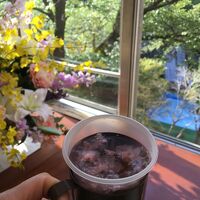 ロビーにて桜茶