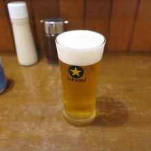 さてビール(550円)