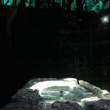 夜のライトアップの泉も素敵です