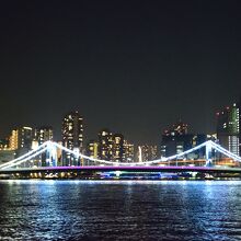 ライトアップされた清洲橋