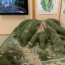 小谷城の3D模型の展示