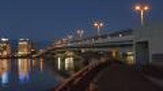 宍道湖脇に架かる橋