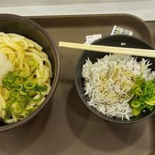 ミニしらす丼セットです