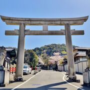 霊山護国神社へ続く急な坂道