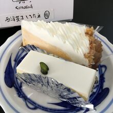 チーズケーキなど