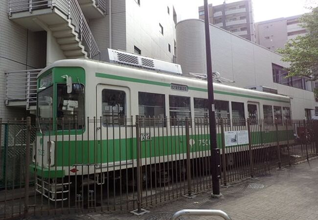 都電の車両が展示されています