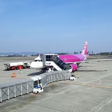 仙台空港でも沖止め