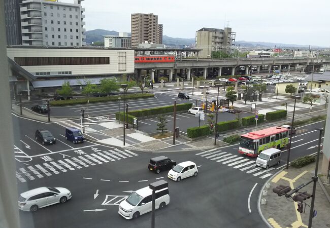 出雲市観光の拠点、まわりに多くのビジネスホテル