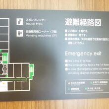 部屋の位置図。