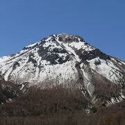 大正池から焼岳を望む