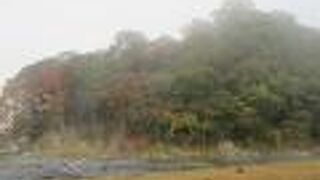 川面から２７ｍの高さの小山です。