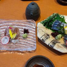 生蛍烏賊       〆鯖造り