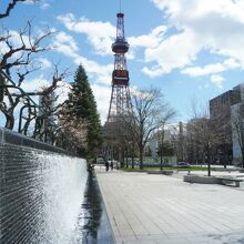 水が流れる景観