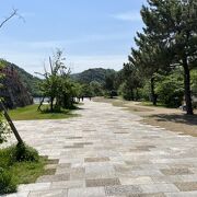 宇治川の中州の公園