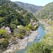 嵐山公園展望台から京都屈指の渓谷美を