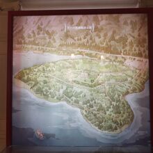 湖畔展望館にあった絵地図