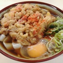 天ぷらきしめん400円に玉子80円