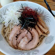 お気に入りの魚介油そば