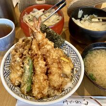 梅天丼＆味噌汁1,000円