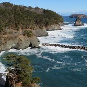 ここから見下ろす浄土ヶ浜裏側の蛸の浜は素晴らしい眺め