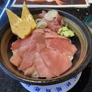 本マグロ中トロ丼とえんがわに大満足