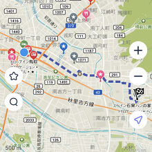 宿からは30分歩く
