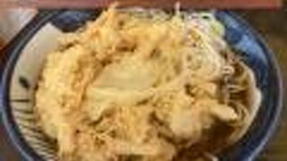 スカイライナー乗る前に天ぷらそば