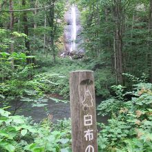 白布の滝は遠くから眺めました。