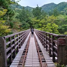 延々と続くトロッコ道