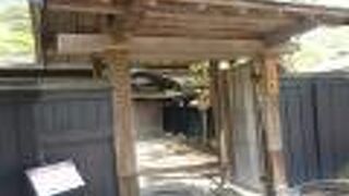 苔むした門が風情を出す