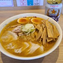 本当にうまかった味噌ラーメン、ワンタン、メンマトッピング