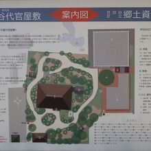 代官屋敷の敷地内にあることを説明する地図