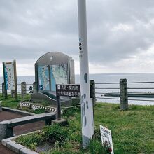 館の向かって左側にある案内板