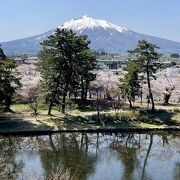 弘前城から見る岩木山