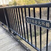 大きな吊り橋。思っていたより揺れなかった。