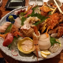 刺身の盛り合わせ