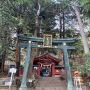 中禅寺湖沿いにある二荒山神社中宮祠