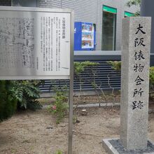 大坂俵物会所跡を示す石碑