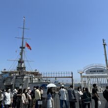 三笠公園の入口横にある桟橋