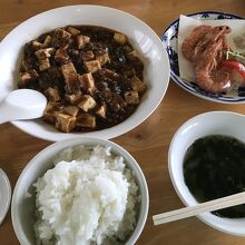 島豆腐の麻婆豆腐定食