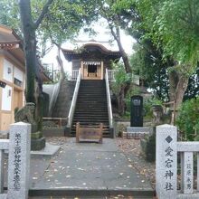 岩槻の愛宕神社の本社殿です。階段の上の高台に祀られています。